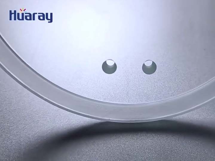 10mm厚玻璃錐型激光鉆孔